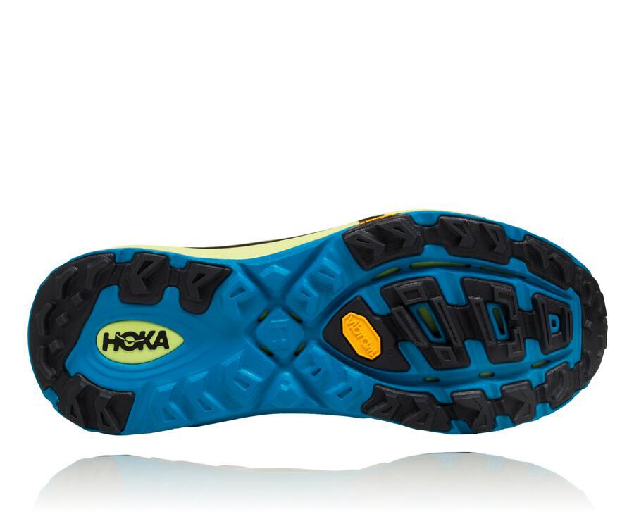 Tenis Trail Hoka One One Masculino Pretas/Azuis - Mafate Speed 2 - 624-YRBTIJ